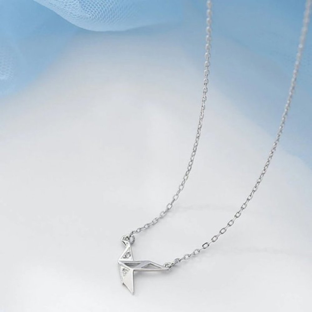NEW Silver Paper Crane Necklaces - Picture 5 of 6